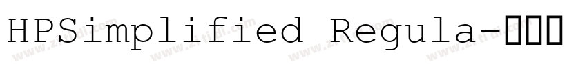 HPSimplified Regula字体转换